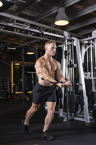 Levi Cox standing in the gym